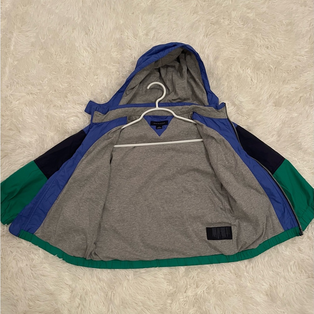 Tommy Hilfiger Colorblock Windbreaker Jacket – Boys Size 4T (Blue/Green/Navy) - Picture 5 of 5